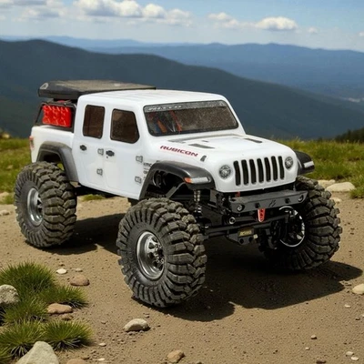 Custom BUILT Axial SCX24 Jeep Gladiator Rock Crawler Spektrum Brushless Portals - Image 1 of 4