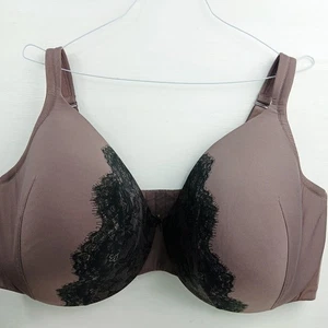 Lane Bryant leicht gefütterter vollflächiger Bügel-BH lila taupe 48G - Bild 1 von 10