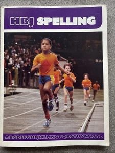 HBJ Spelling Workbook Vintage 1983 Purple Homeschool - Picture 1 of 5