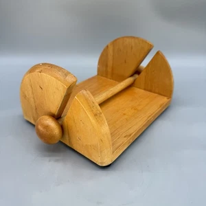 Mesa de cocina vintage con soporte para servilletas de madera Pier 1 estilo años 80’s - Imagen 1 de 12