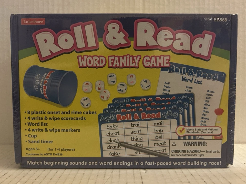 Newlakeshore Roll & Read Word Family Game Homeschool