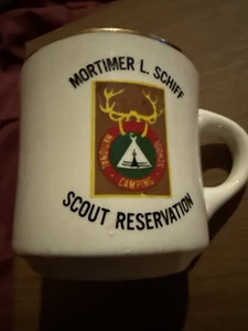 Vintage Mortimer L. Schiff Scout Reservation Mug Boy Scouts BSA Rare - Picture 1 of 4
