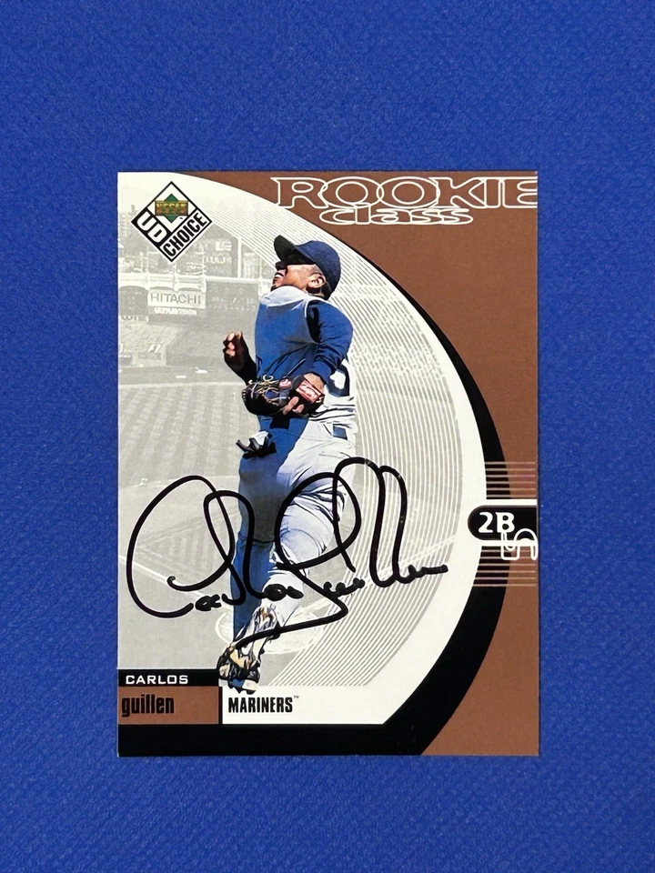 Carlos Guillen 1999 UD Choice Rookie #19 Signed Auto Autograph rc - Image 1 of 3
