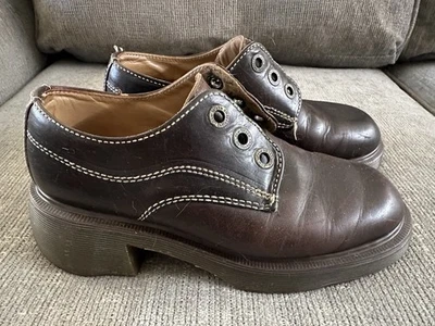 Doc Dr Martens, Zapatos de Cuero Marrón, De Colección, Hechos en Inglaterra, Talla US 5 UK 3 Foto 1 de 4