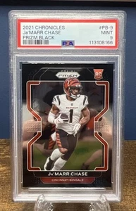 Chronicles Football JaMarr Chase 2021 negro plata Prizm #PB-9 PSA 9 RC - Imagen 1 de 3