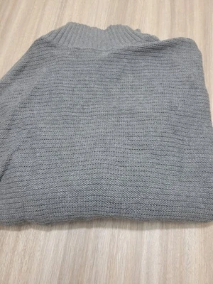 NWT Loft Mock Turtle Neck Sweater Women’s M Gray Ribbed Minimalist Preppy - Image 1 of 4