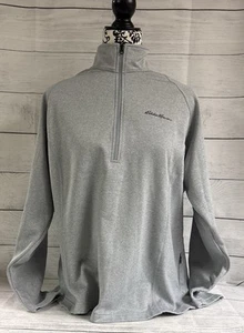 Eddie Bauer First Ascent 1/4 Zip Fleece Pullover Jacket Womens Size 2XL Gray EUC - Picture 1 of 14