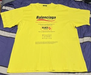 T-shirt Balenciaga Unifit unisex oversize giallo fluo - Foto 1 di 4