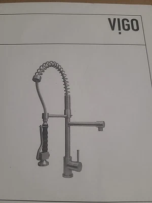 Grifo de cocina en aerosol extraíble de acero inoxidable VIGO Zurich VG02007ST Foto 1 de 4