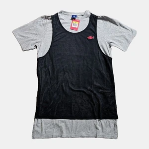NEW - Nike Jordan S/S Tee Mesh Overlay Grey 884271-063 Size Small (SOLD OUT) - Picture 1 of 6