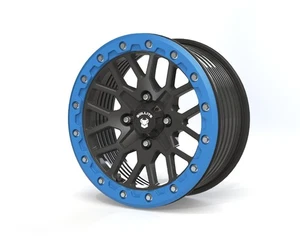Bullite Wheels BT-05 Rider UTV ATV Wheel Satin Black Rim 14x7 / 4x110 / 4+3 - Picture 1 of 5