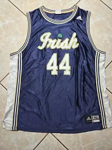 Adidas Notre Dame Fighting Irish #44 Blue NCAA Basketball Jersey Men's XL - Picture 1 of 9