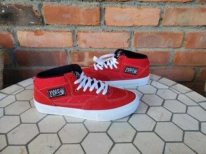Men Size 13 VANS Skate Half Cab Red White Rare Classic Color Pop Crush - Picture 1 of 16