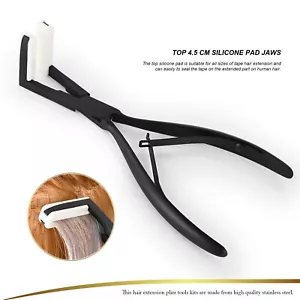 Tape In Hair Extensions Sealing Pliers Tool Flat Surface Steel Plier for Hair US - Picture 1 of 10