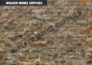 Pared de ladrillo escala 1:6 (3xA4) - Pelar y aplicar pegatina/diorama modelo 9 - Imagen 1 de 1
