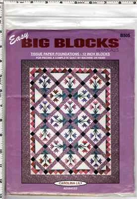 "Carolina Lily" ©1996 McCall's Quilting Pattern w/Tissue Foundations # B505 - Image 1 of 4