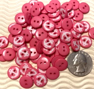 80 pcs x 1/2" Plastic Anchor Buttons for Sailor/Yacht Crafts SB258P - Picture 1 of 1
