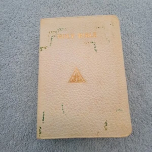 Vintage 1950's KJV Bible "Jobs Daughters" White Leather & Gold, World Publishing - Picture 1 of 19