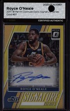 Royce O'Neale 2017-18 Panini Donruss Optic Signature Series Gold 8/10