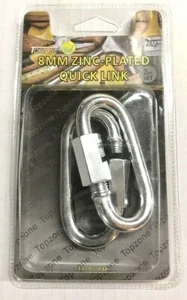 2PZ 5/16 (8MM) ZINCATO COLLEGAMENTO RAPIDO OVALE SET CLIP CATENA SNAP METALLO 11-SL8M - Foto 1 di 4