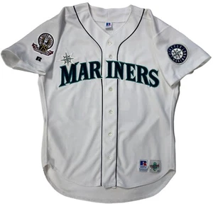 KEN GRIFFEY JR. 1995 MARINERS AUTHENTIC RUSSELL JERSEY 44 DIAMOND COLLECTION - Picture 1 of 6