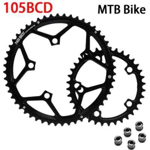110BCD MTB Double Chainring for Shimano SRAM Crank 5 Bolts 46/33T 48/35T 50/34T - Picture 1 of 39