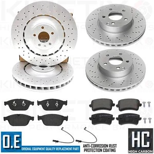 PER AUDI SQ5 DISCHI FRENO FORATI A CROCE POSTERIORI ANTERIORI PASTIGLIE APEC 380mm 330mm FR RR - Foto 1 di 11