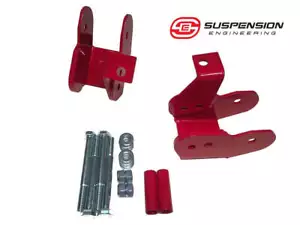 Camaro & Firebird Lower Control Arm Relocation Brackets 1982-02 (Red) - Picture 1 of 3