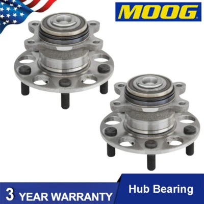 Par de rolamentos de cubo de roda traseira MOOG para modelos Honda Civic LX DX ABS de 2006-2011 - Imagem 1 de 4
