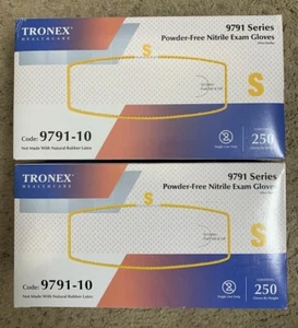 Tronex Nitrile Exam Gloves Powder Free. 2 X 250ct Size SMALL 500 total - Picture 1 of 1