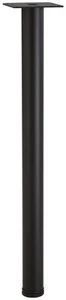 28" Table Leg Set of 4 by Hafele, Adjustable, Steel, Black Textured - Picture 1 of 4