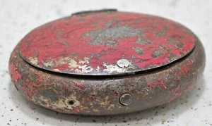 Antigua caja de monedas de hierro pequeña original hecha a mano - Imagen 1 de 10