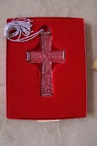 LENOX FULL LEAD CRYSTAL Ornament Pave Jewels Satin Cross - Picture 1 of 4