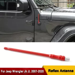 6.7" Aluminum Antenna Mast for Jeep Wrangler Jk JL 2007+ &Gladiator 2020+ Red - Picture 1 of 9