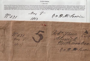 1813 MAY 1st  LARGE O H M S PARCEL WRAPPING LONDON? TO ROBERT THORP AT ALNWICK - Picture 1 of 2