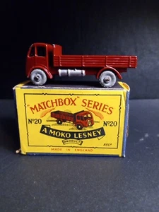 Matchbox #20A Stake Truck 1956 Rare Maroon/ Silver Grill MW Solid Orig B1 Box - Picture 1 of 13