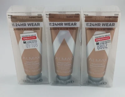 3 PACK ALMAY VELVET FOIL CREAM SHADOW 030 GOLDEN VIBES - Image 1 of 4