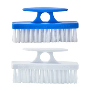 Paquete de 2 limpiador de uñas duradero con mango, cerdas rígidas - azul blanco - Imagen 1 de 6