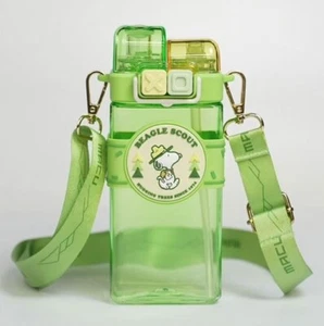 MACU & SNOOPY Beagle Scout Cross Body Water Bottle Plastic Tumbler 16 oz Taiwan - Picture 1 of 15