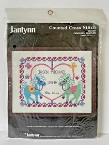 Janlynn Karussell Pferd Sampler gezählt Kreuzstich Kit 14" x 11" 50-407 versiegelt - Bild 1 von 3