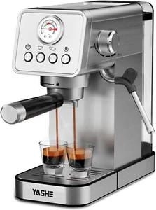 Espressomaschinen 20 bar, aufgerüstet 1350W Espressomaschine mit Milchaufschäumer - Bild 1 von 7