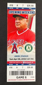 Boleto Stub 2018, novato Ohtani, segunda victoria de lanzamiento profesional (4/8/18), primera MLB 50/50 - Imagen 1 de 2