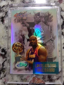 SHAQ & LAKERS-THREE IN A ROW 2002 TOPPS ETOPPS EVENT SERIES ENCASED CARD - Picture 1 of 2