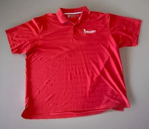 Vintage Budweiser Clydesdales Polo Shirt Mens XX-Large Red Golf Embroidered - Picture 1 of 11