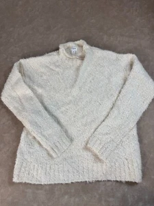 J. Crew Womens Fuzzy Knit Turtleneck Pullover Sweater Ivory Wool XS - Picture 1 of 7