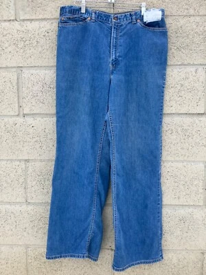  sz 34 36x30 Levi’s denim bell bottoms orange tab tag 70s wide leg pants 36 30 - Image 1 of 4
