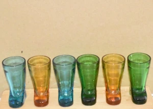 Schnapsstiefel Vintage 6 Glas Schnapsgläser Retro Bunt SET 60er Jahre Bar  =61 - Bild 1 von 5