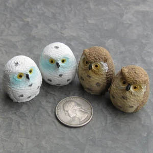 4 piezas búho de resina para bonsái/jardín en miniatura/terrarios (muy pequeño) pj059 - Imagen 1 de 4