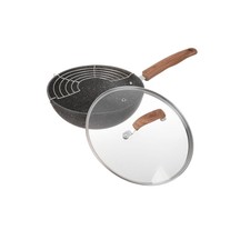 WOK 24 CM UN MANICO CON GRIGLIA CORK