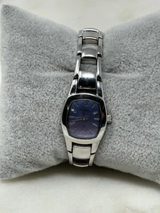 Vintage Fossil F2 Damenuhr ES-9527 lila Zifferblatt Edelstahl - neue Batterie - Bild 1 von 15